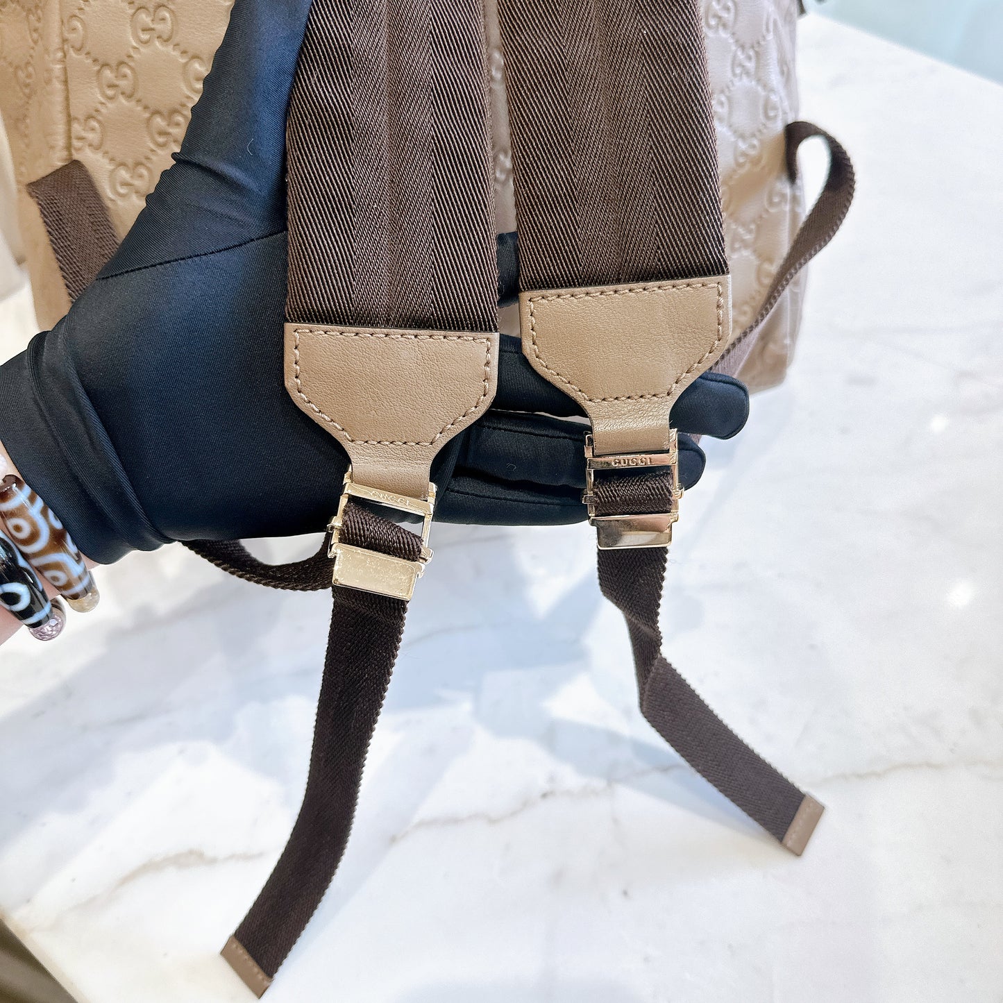 Gucci Guccissima Backpack in Brown