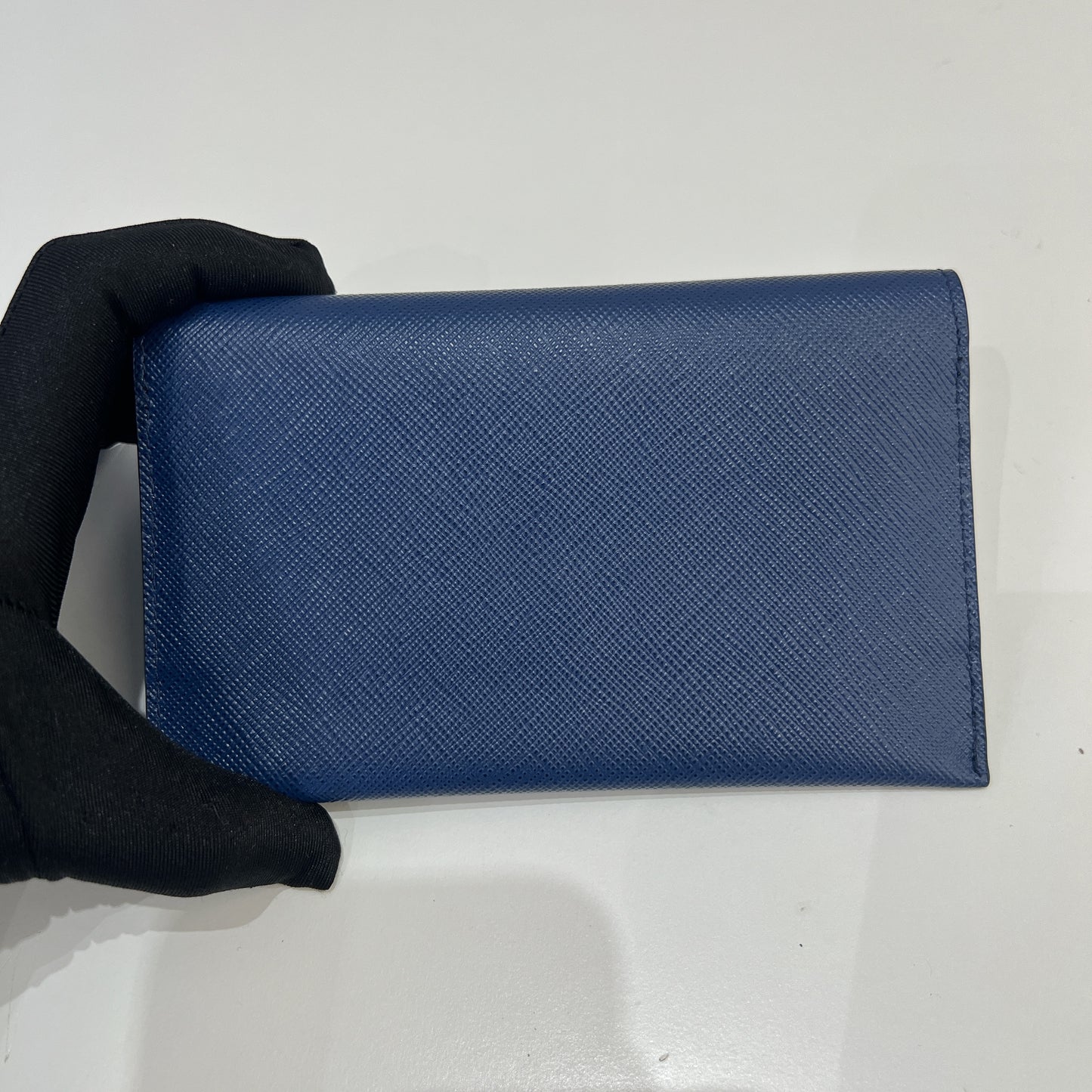 Prada Saffiano Cardholder in Blue