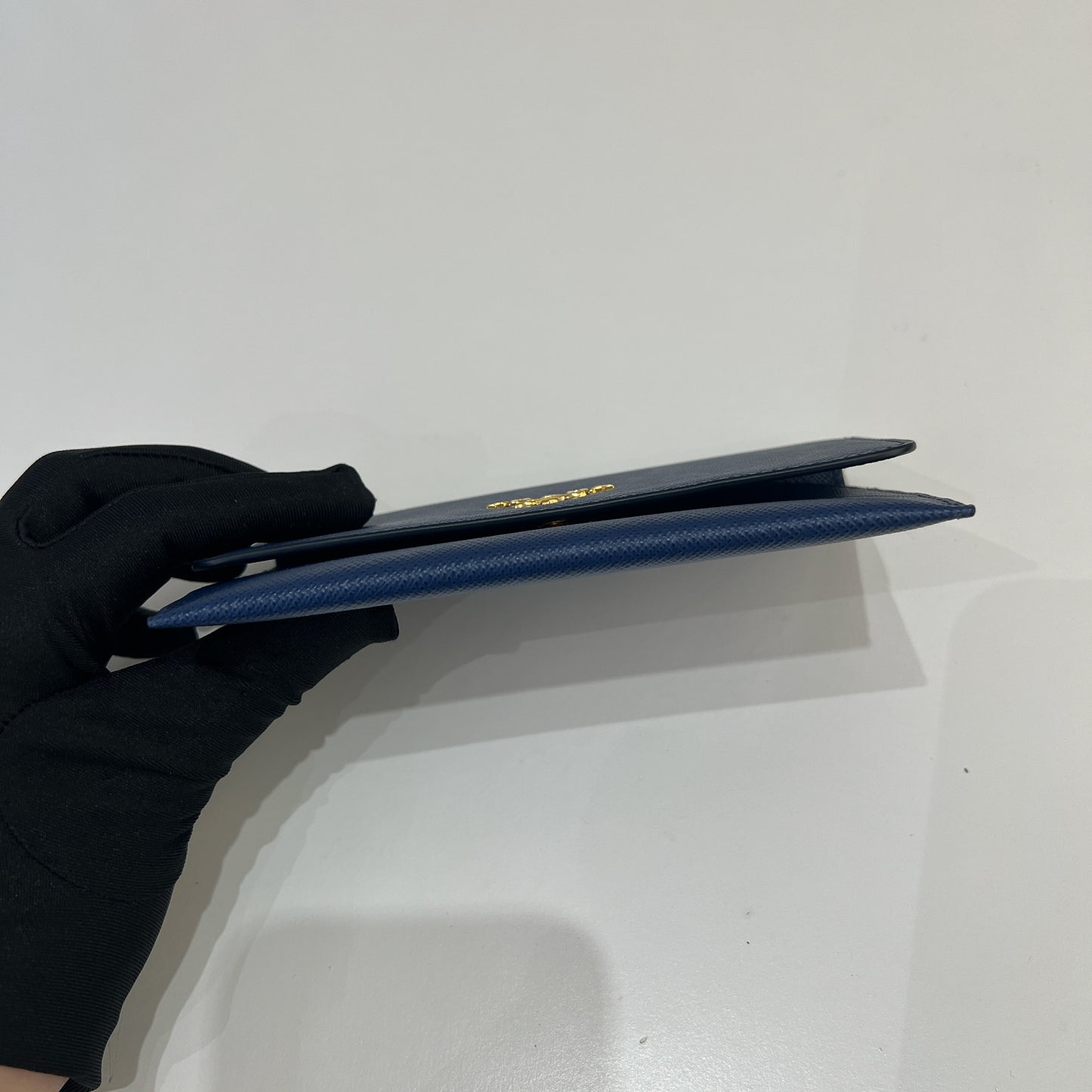 Prada Saffiano Cardholder in Blue