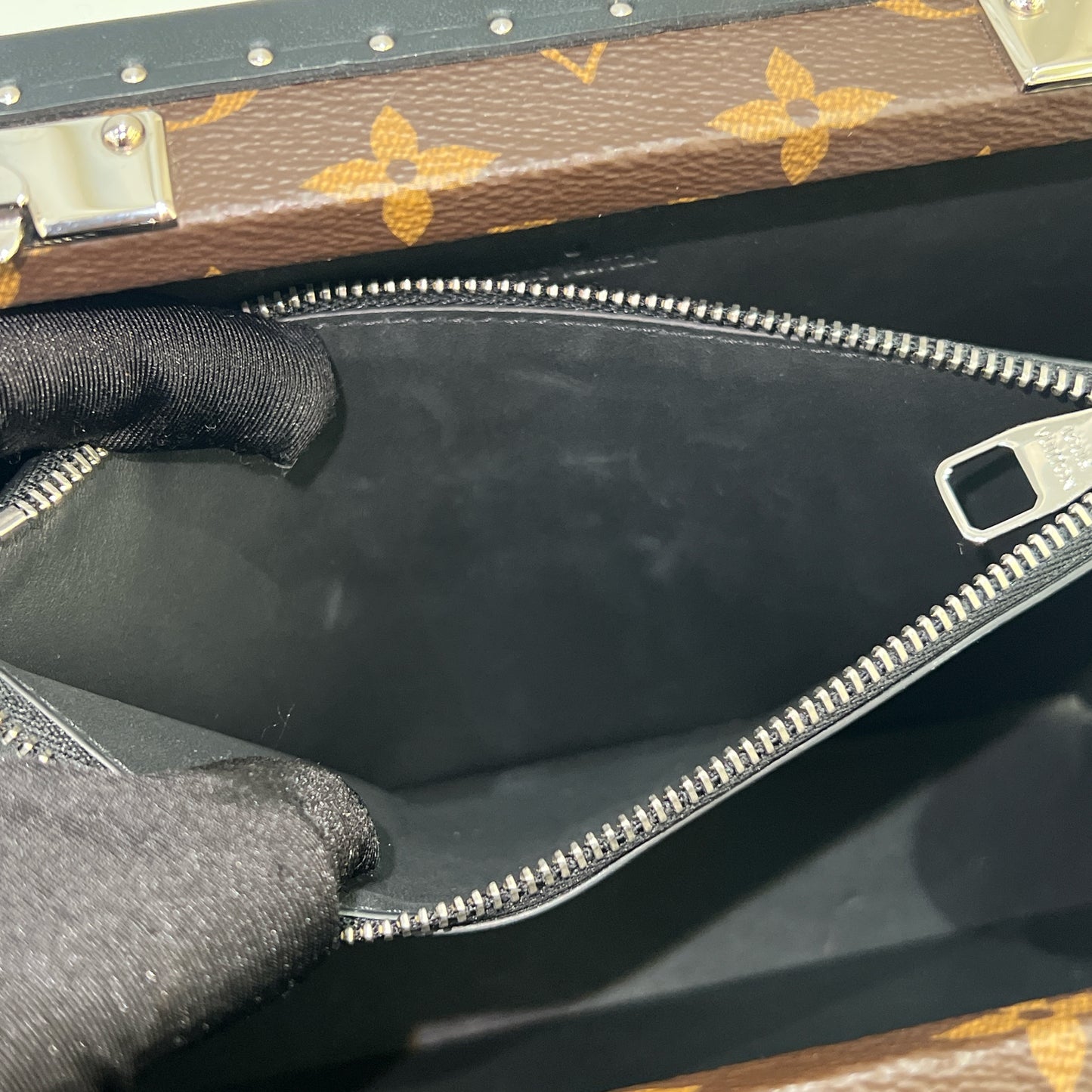 LV Monogram Macassar Clutch Box