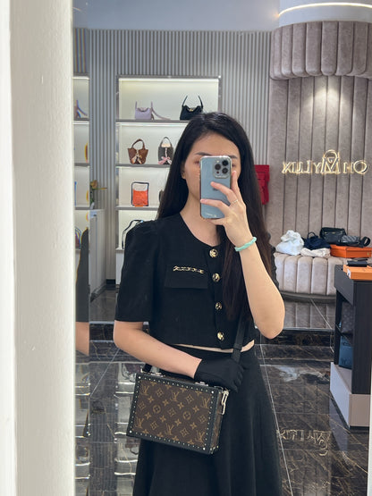 LV Monogram Macassar Clutch Box