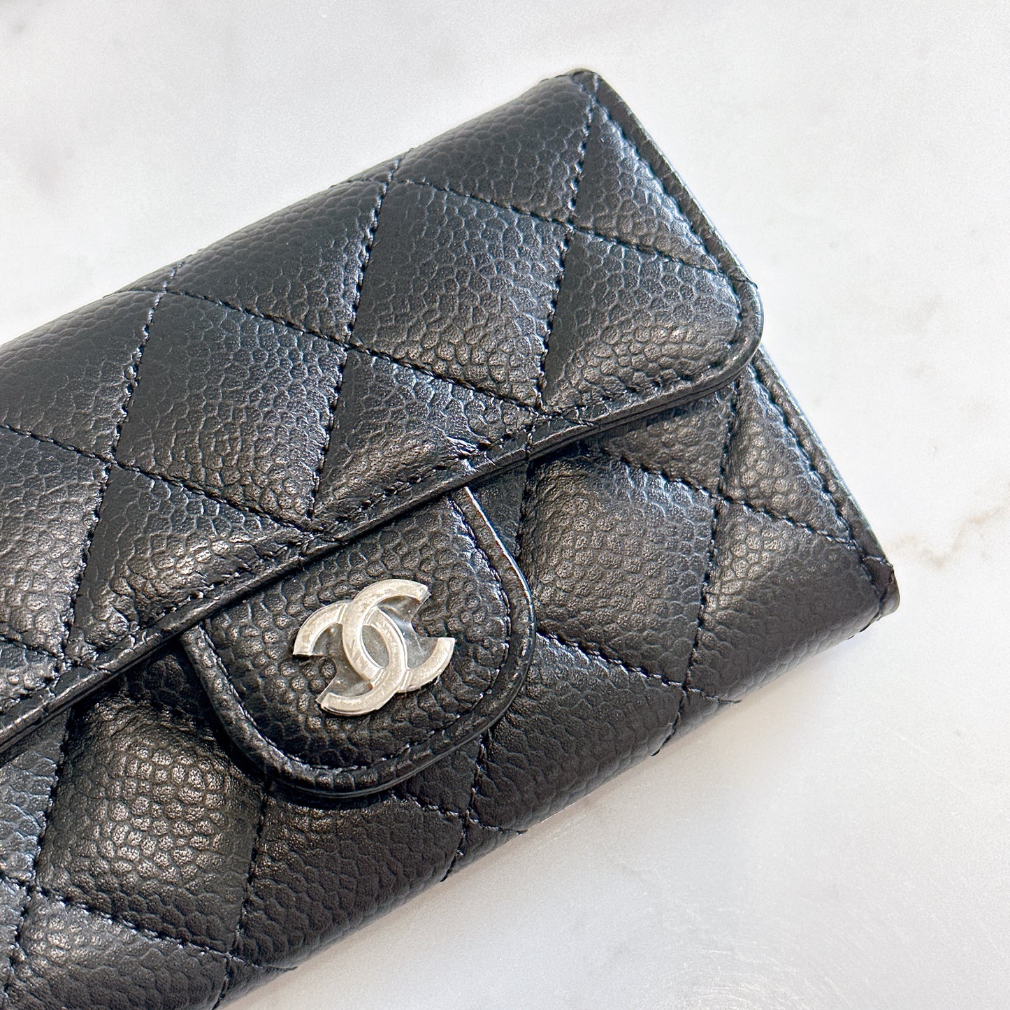 Chanel Classic Card Holder in Black Caviar