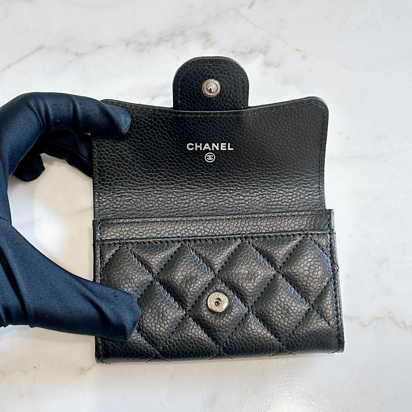 Chanel Classic Card Holder in Black Caviar