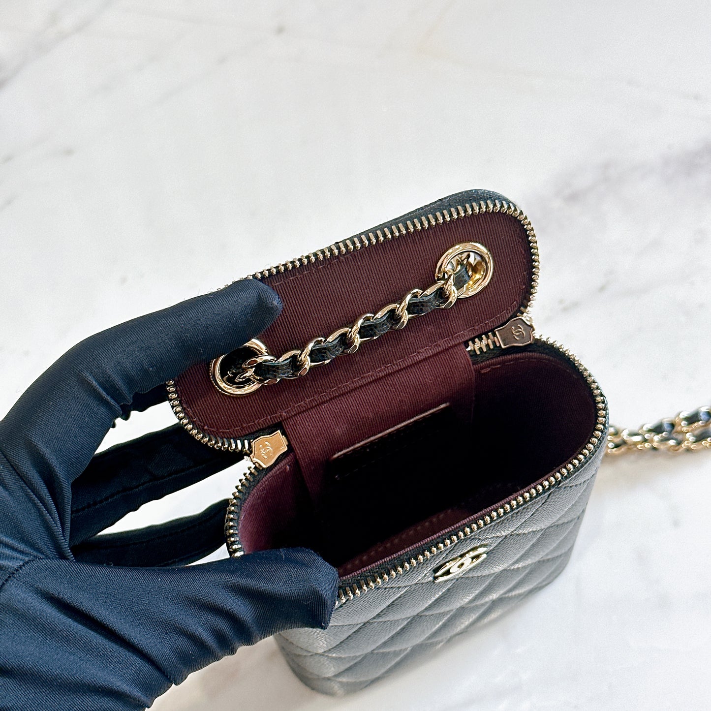 Chanel Vertical Quilted Mini Vanity