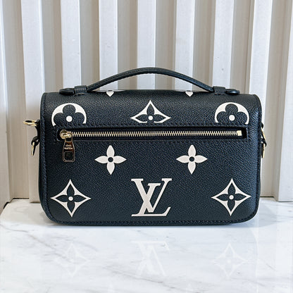 LV Pochette Metis East West in Black/Creme