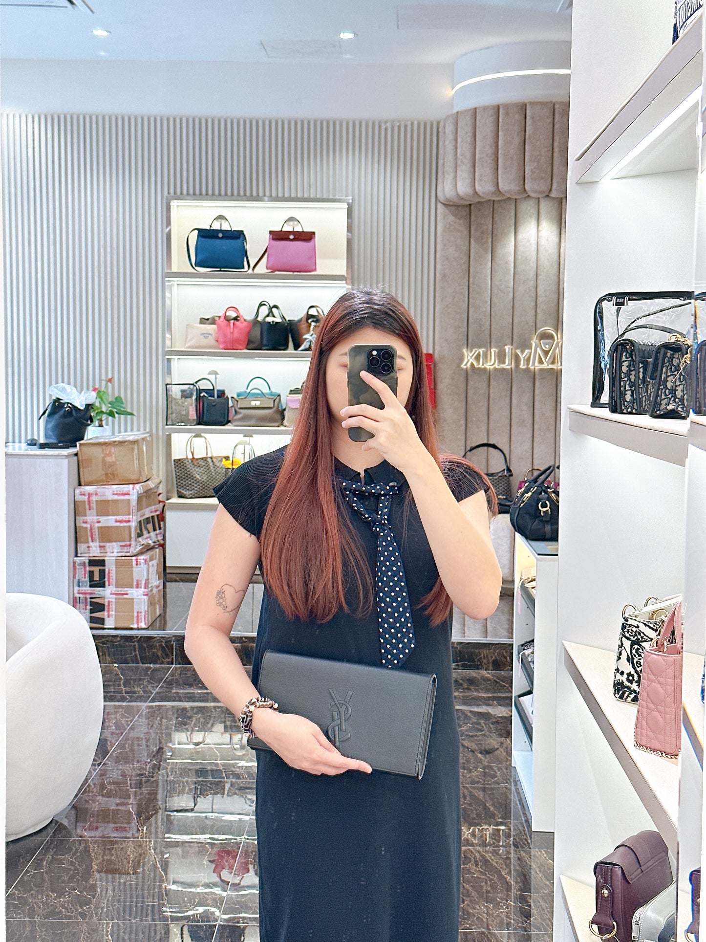 YSL Belle De Jour Clutch in Black
