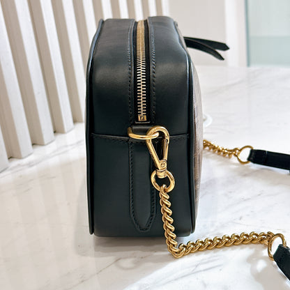 Fendi Tobacco Glazed Canvas FF 1974 Camera Bag