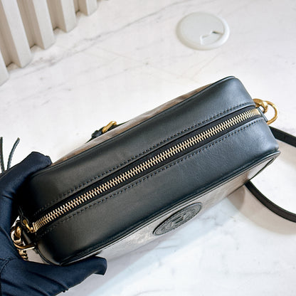 Fendi Tobacco Glazed Canvas FF 1974 Camera Bag