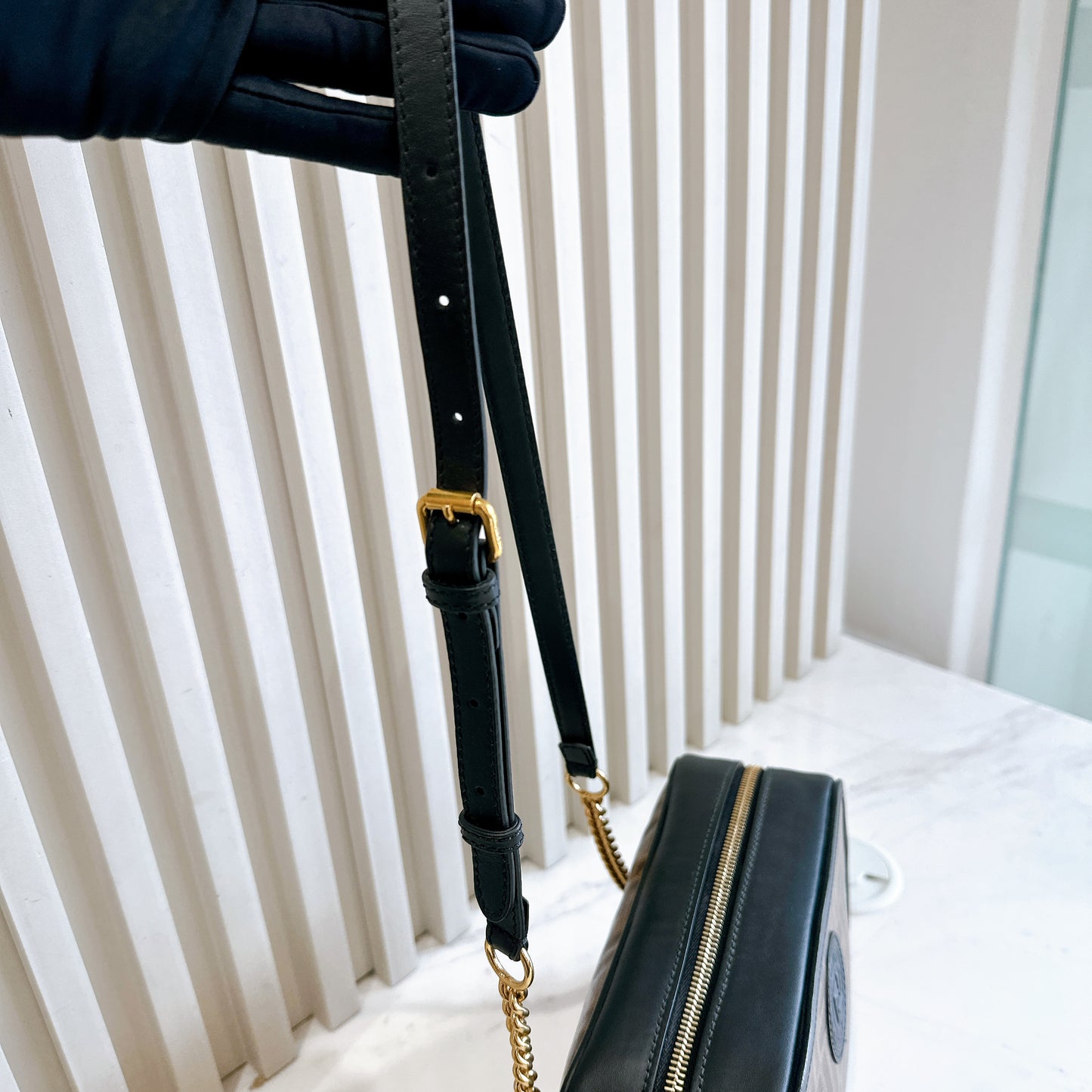Fendi Tobacco Glazed Canvas FF 1974 Camera Bag