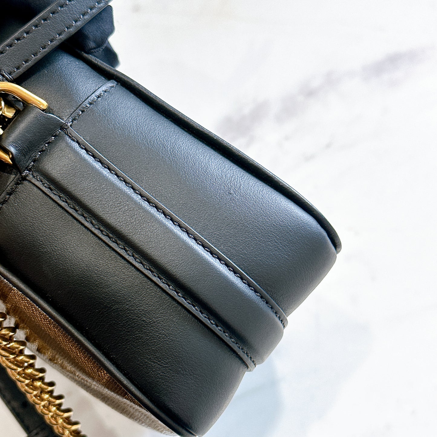 Fendi Tobacco Glazed Canvas FF 1974 Camera Bag