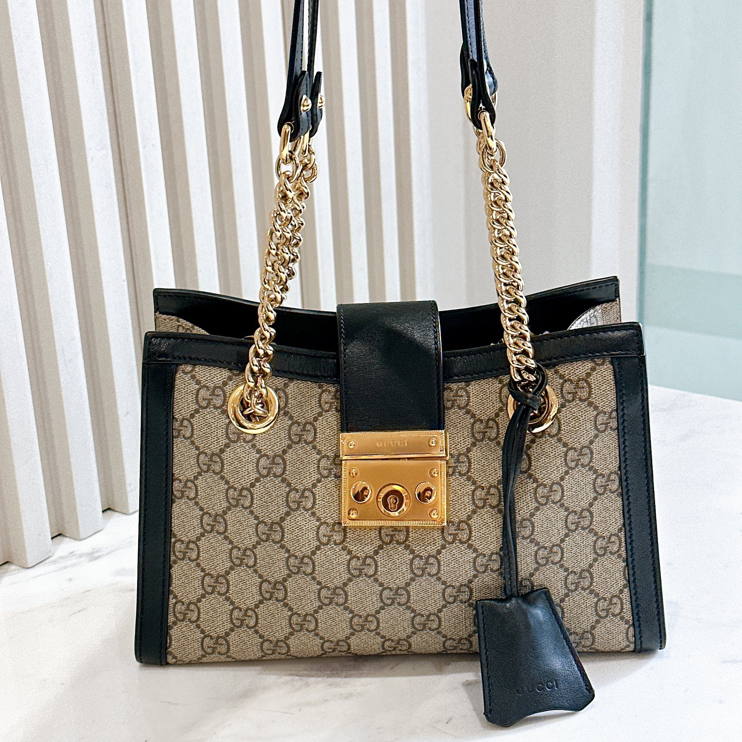 Gucci Padlock Tote Bag in GG Supreme