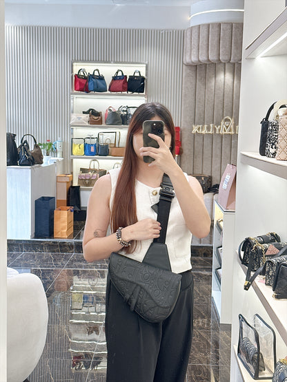 Dior Saddle Gravity Leather in Black