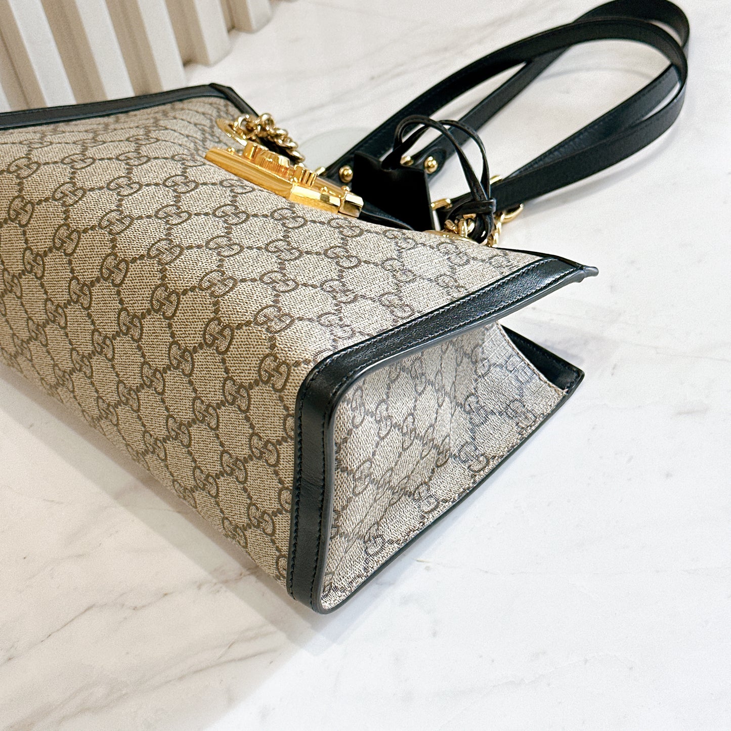 Gucci Padlock Tote Bag in GG Supreme