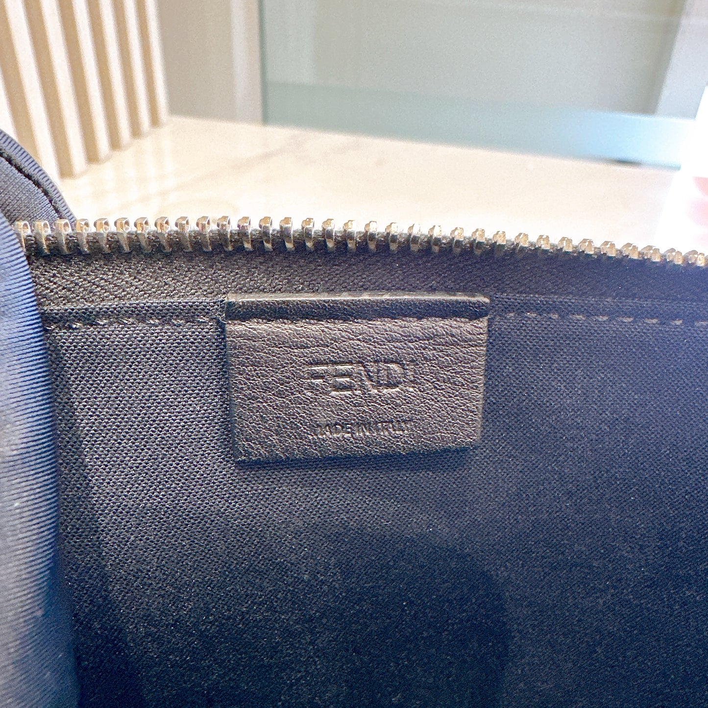 Fendi Studded Face Clutch