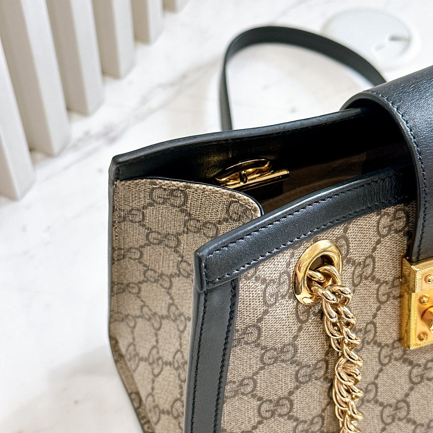 Gucci Padlock Tote Bag in GG Supreme