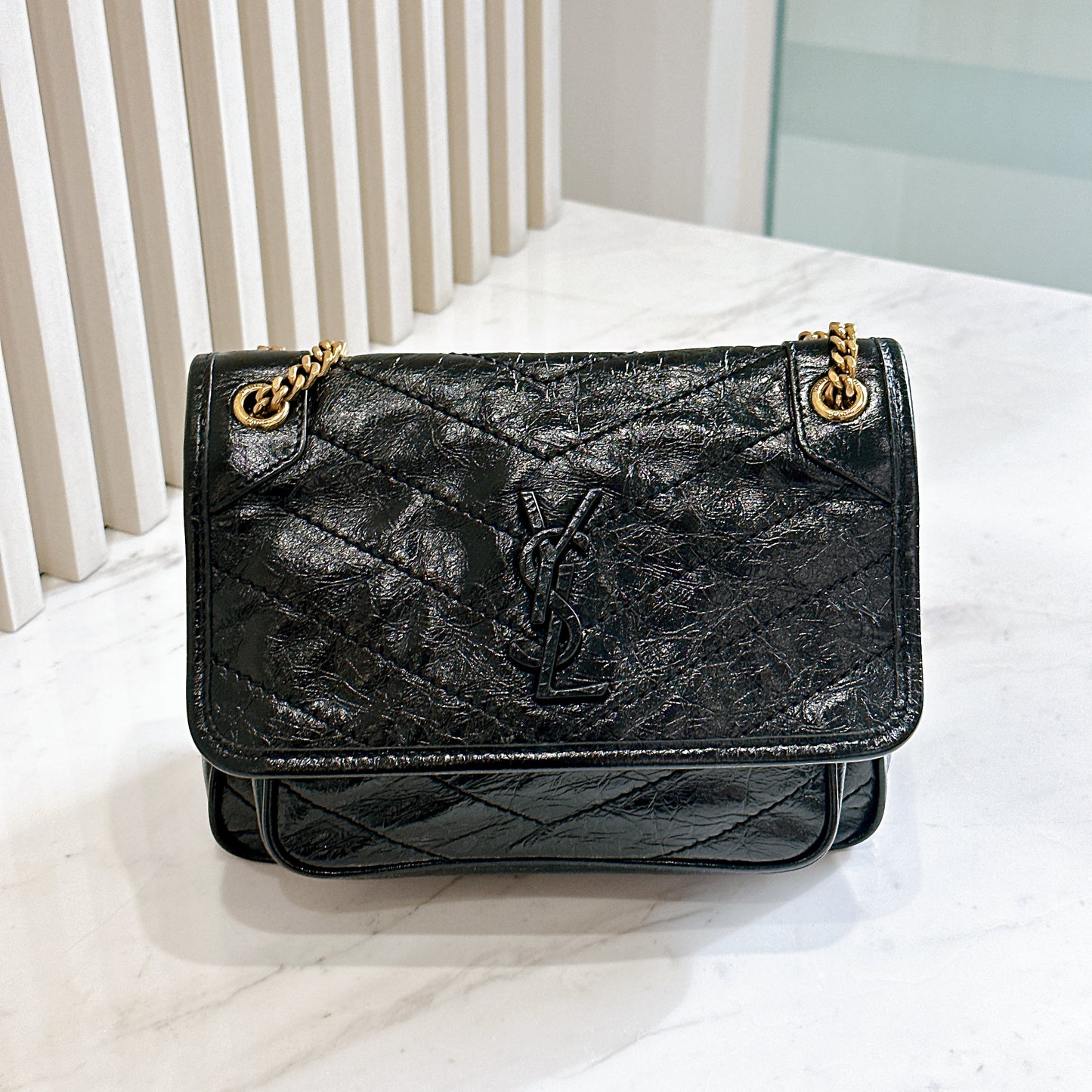YSL Niki Baby in Black