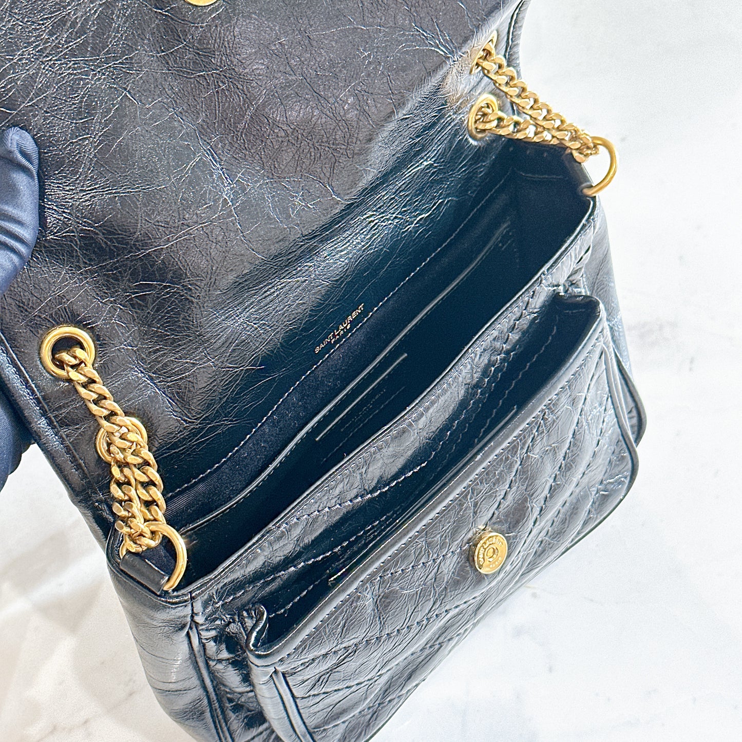 YSL Niki Baby in Black