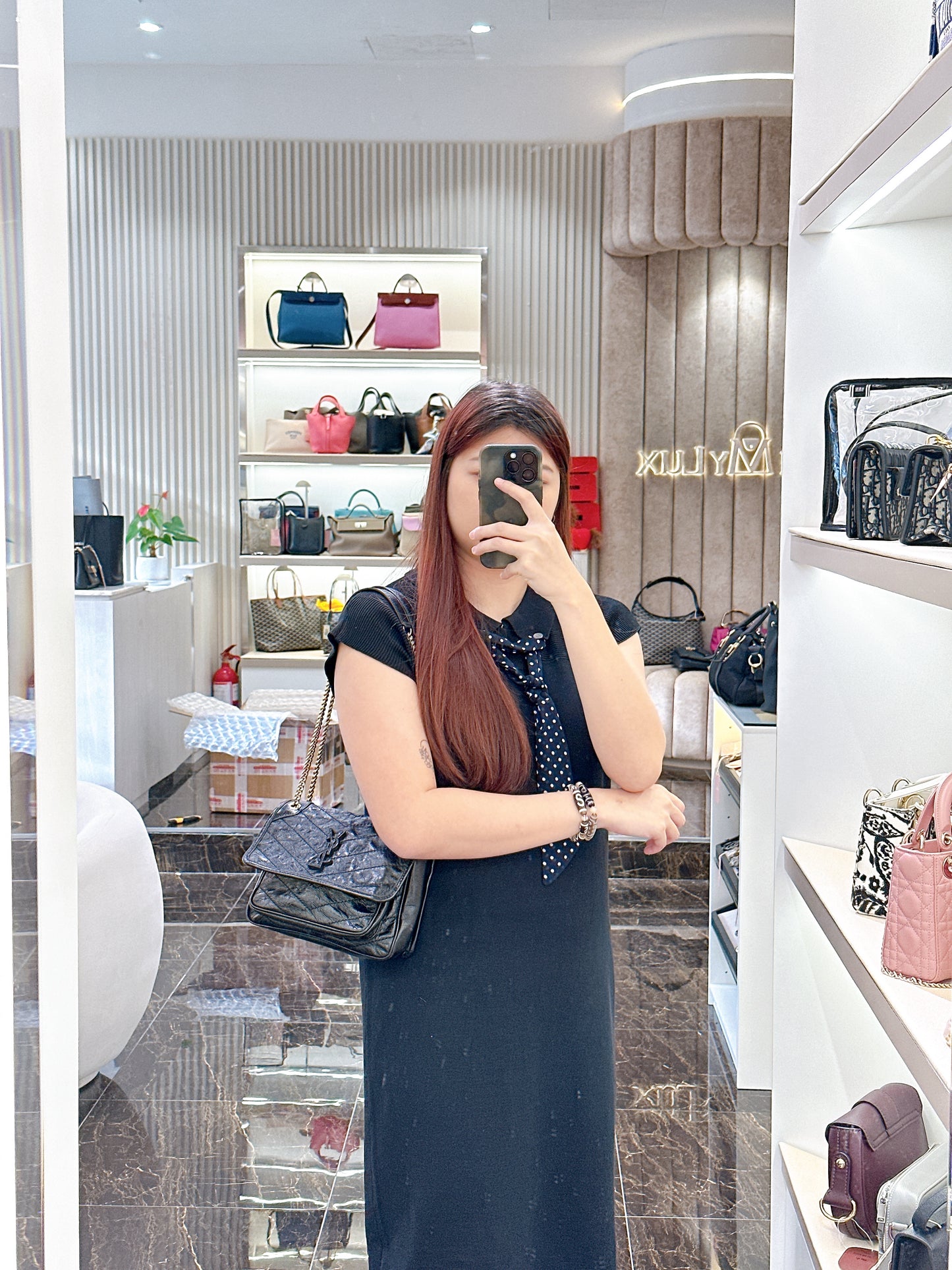 YSL Niki Baby in Black