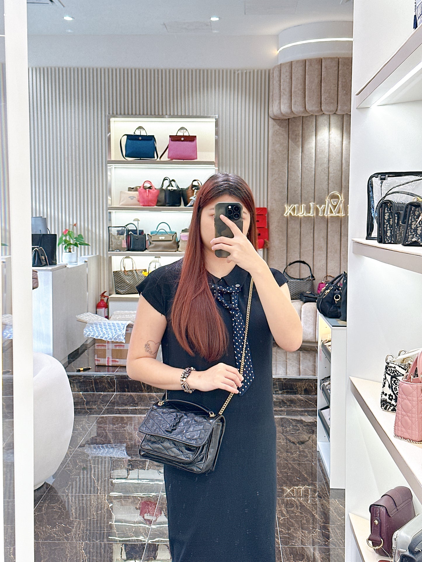 YSL Niki Baby in Black