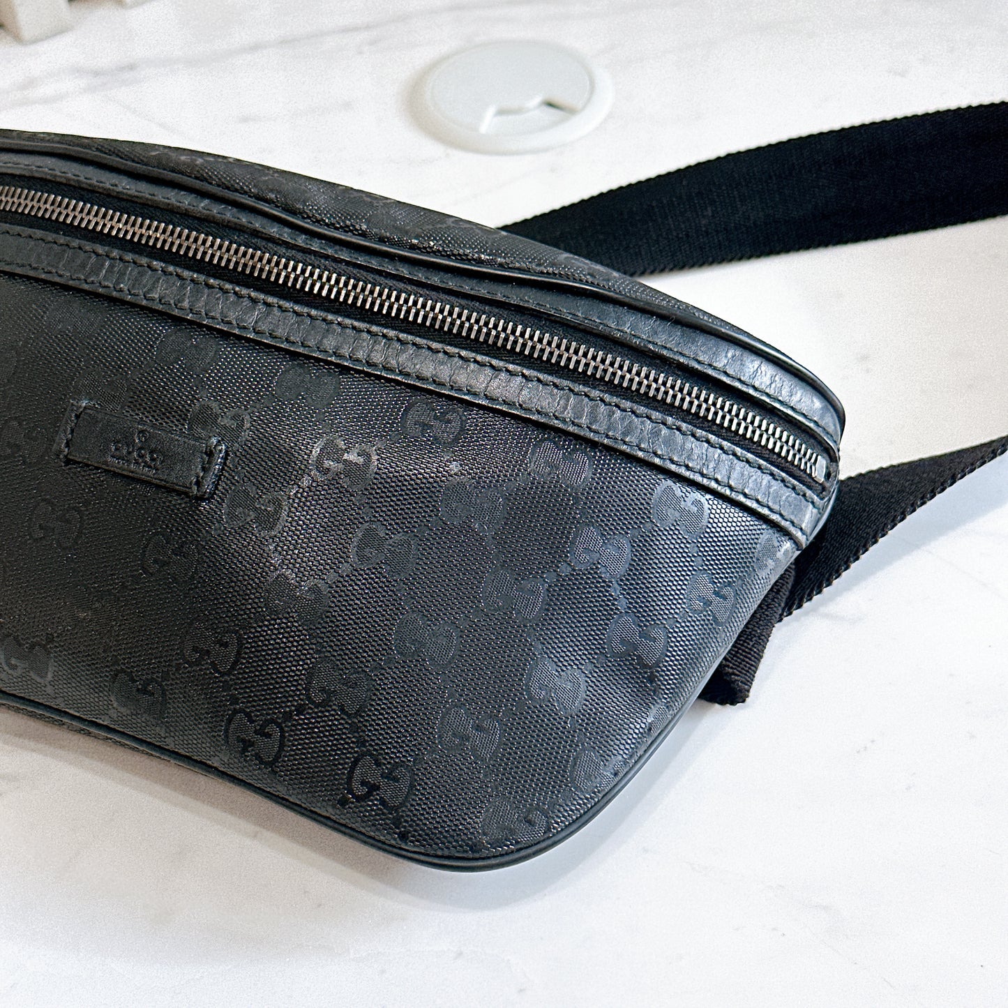 Gucci GG Bumbag in Black Imprime