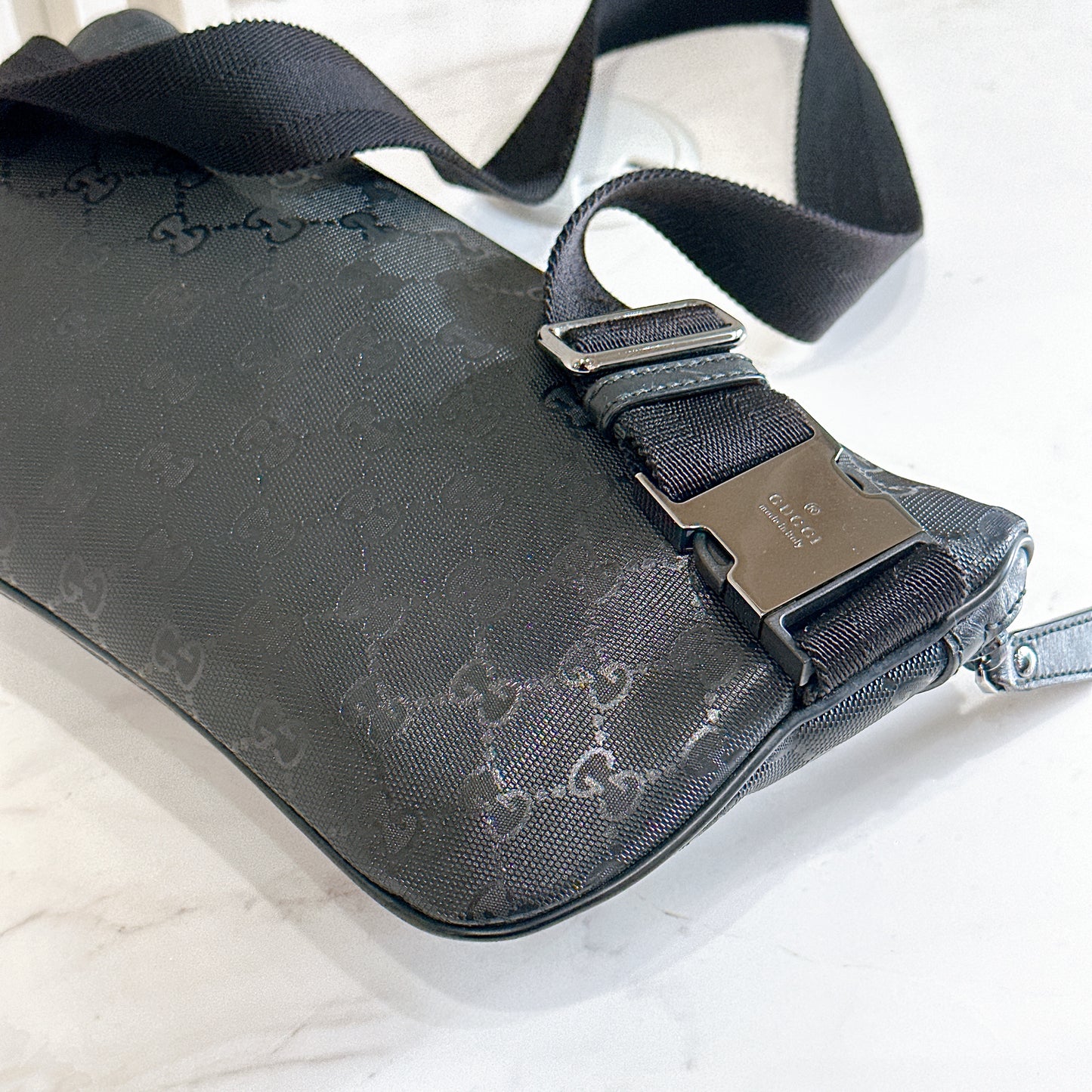 Gucci GG Bumbag in Black Imprime