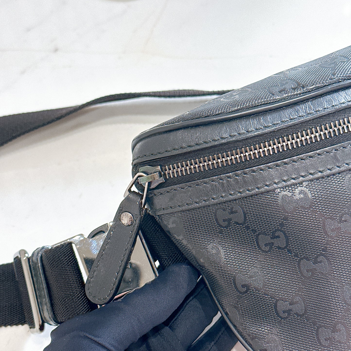 Gucci GG Bumbag in Black Imprime