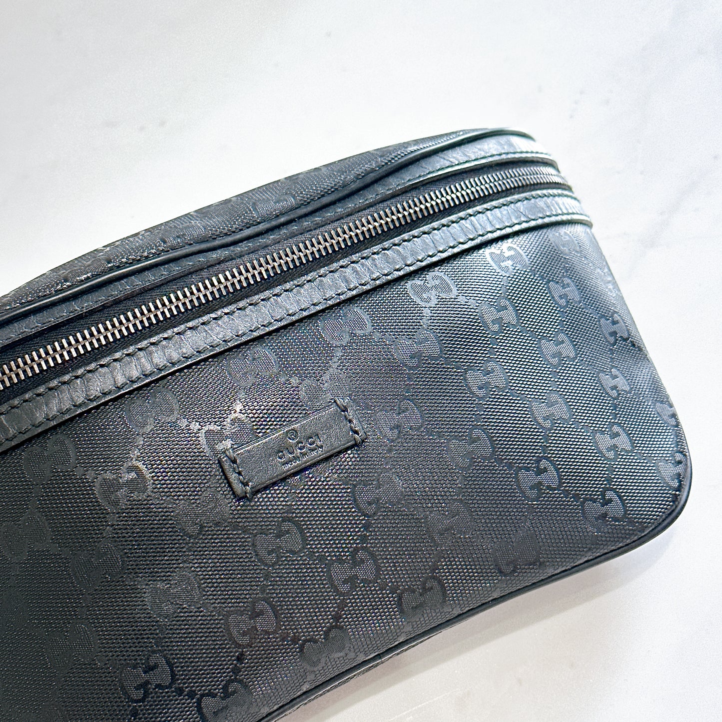 Gucci GG Bumbag in Black Imprime