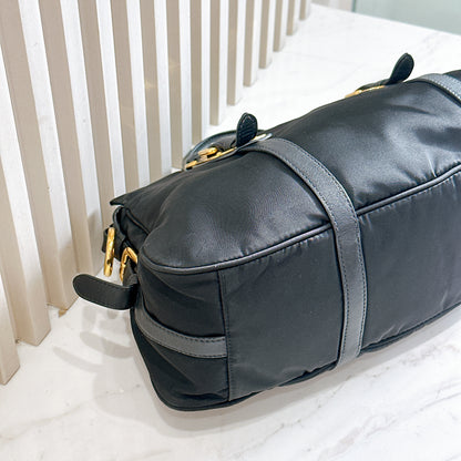 Prada Tessuto Nylon and Soft Calfskin Leather 2 Way Satchel Bag