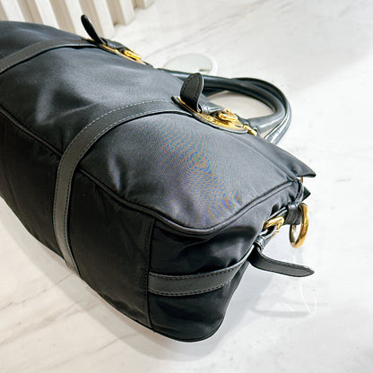 Prada Tessuto Nylon and Soft Calfskin Leather 2 Way Satchel Bag