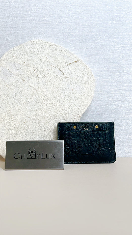 LV Card Holder in Black Empreinte Leather