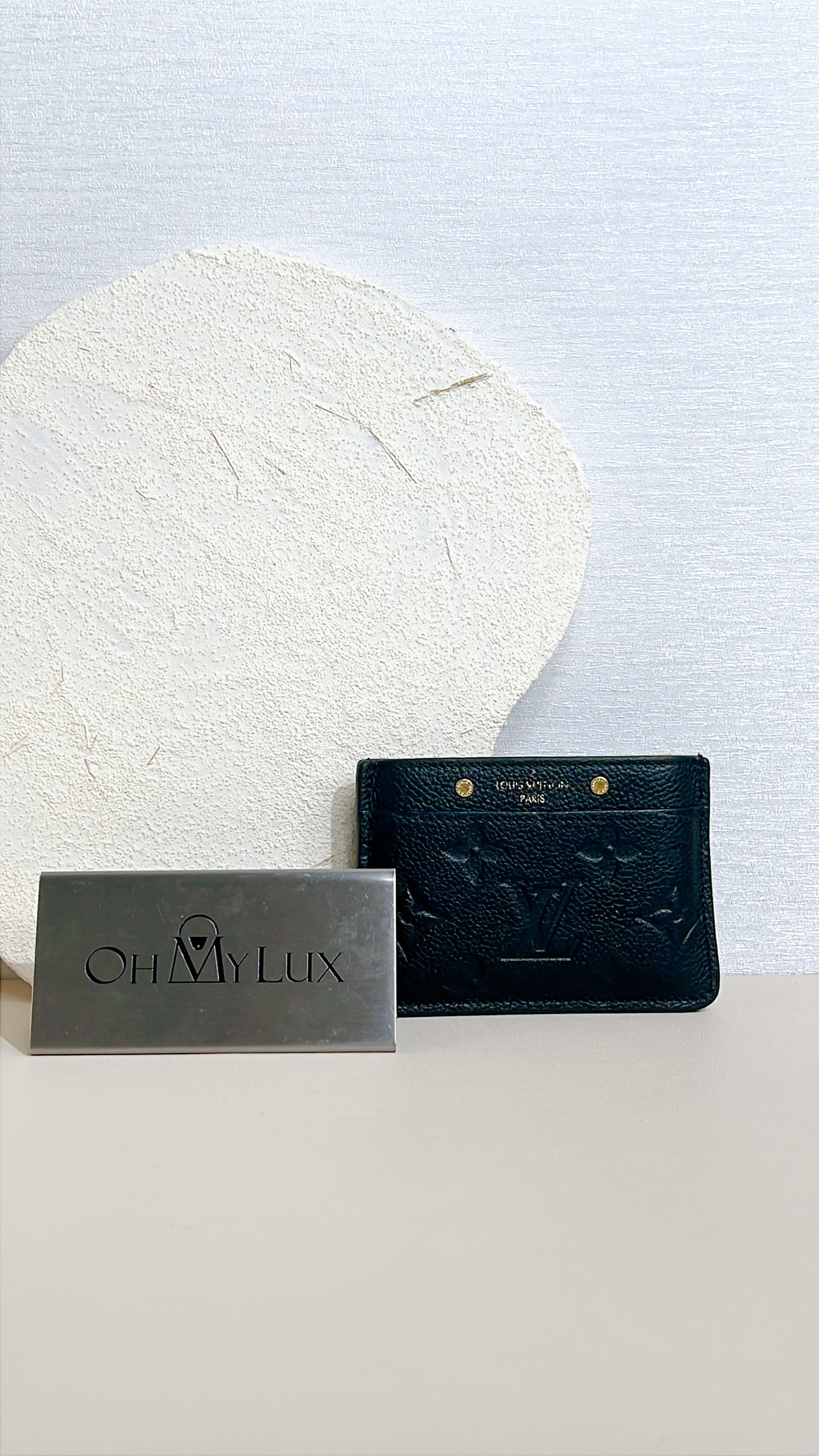 LV Card Holder in Black Empreinte Leather