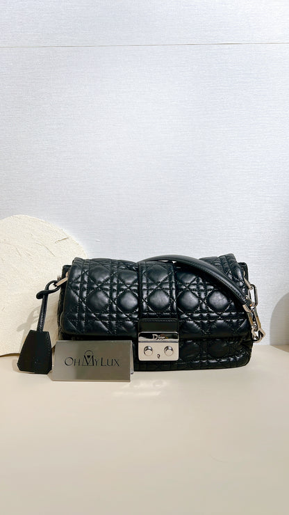 Dior New Lock Cannage Shoulder Bag in Black