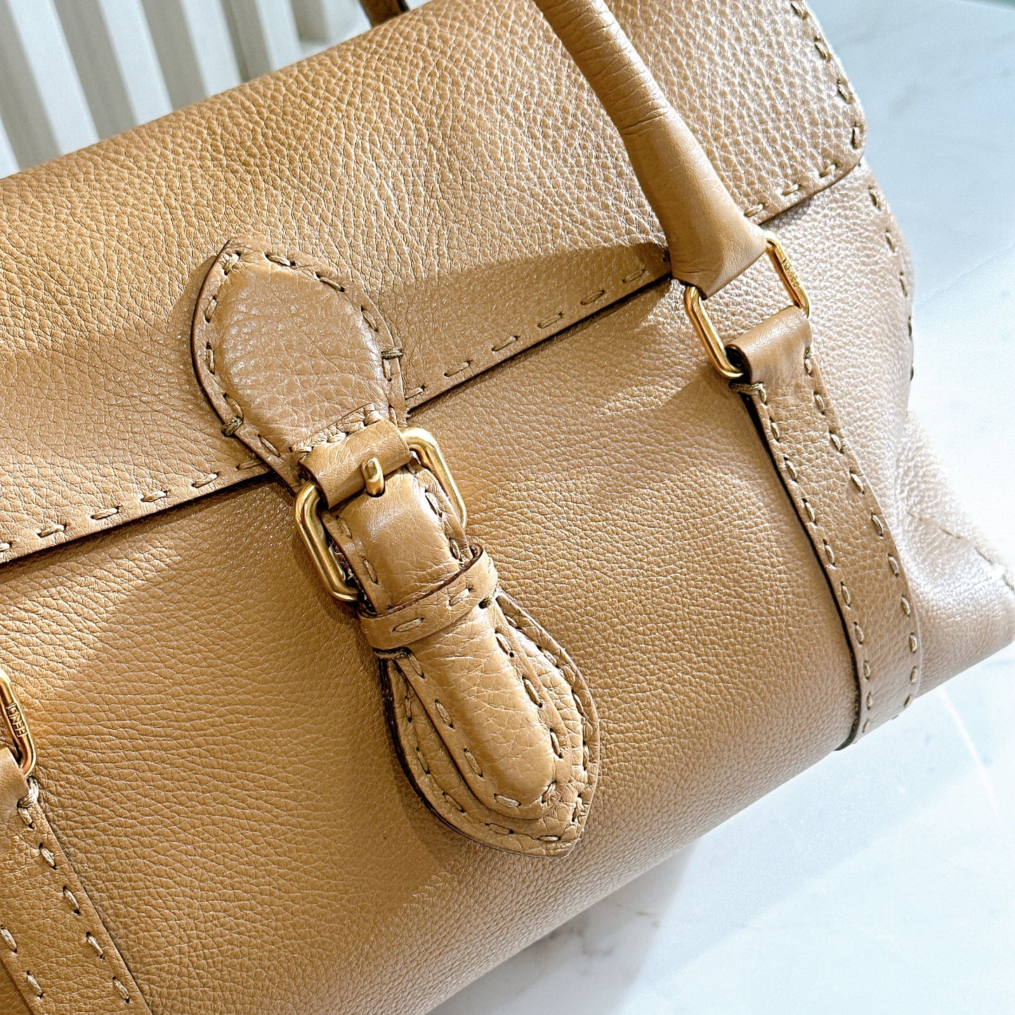 Fendi Selleria Linda Bag in Beige