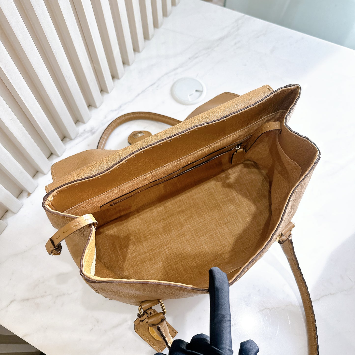 Fendi Selleria Linda Bag in Beige