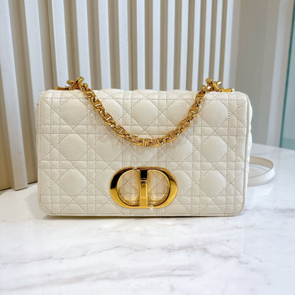 Dior Medium in Ivory Supple Cannage Calfskin