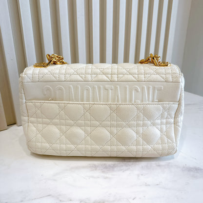 Dior Medium in Ivory Supple Cannage Calfskin