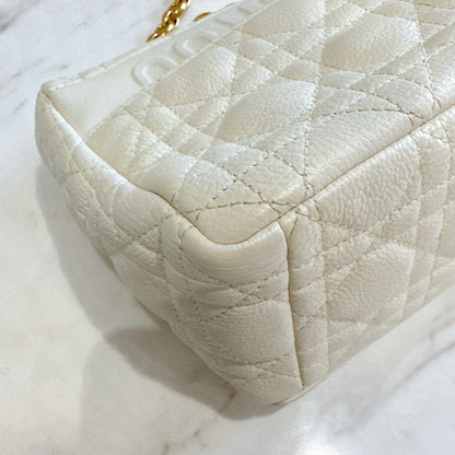 Dior Medium in Ivory Supple Cannage Calfskin