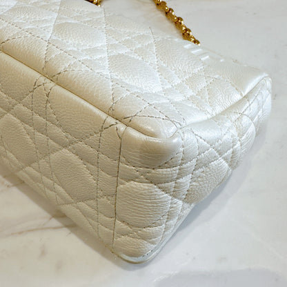Dior Medium in Ivory Supple Cannage Calfskin