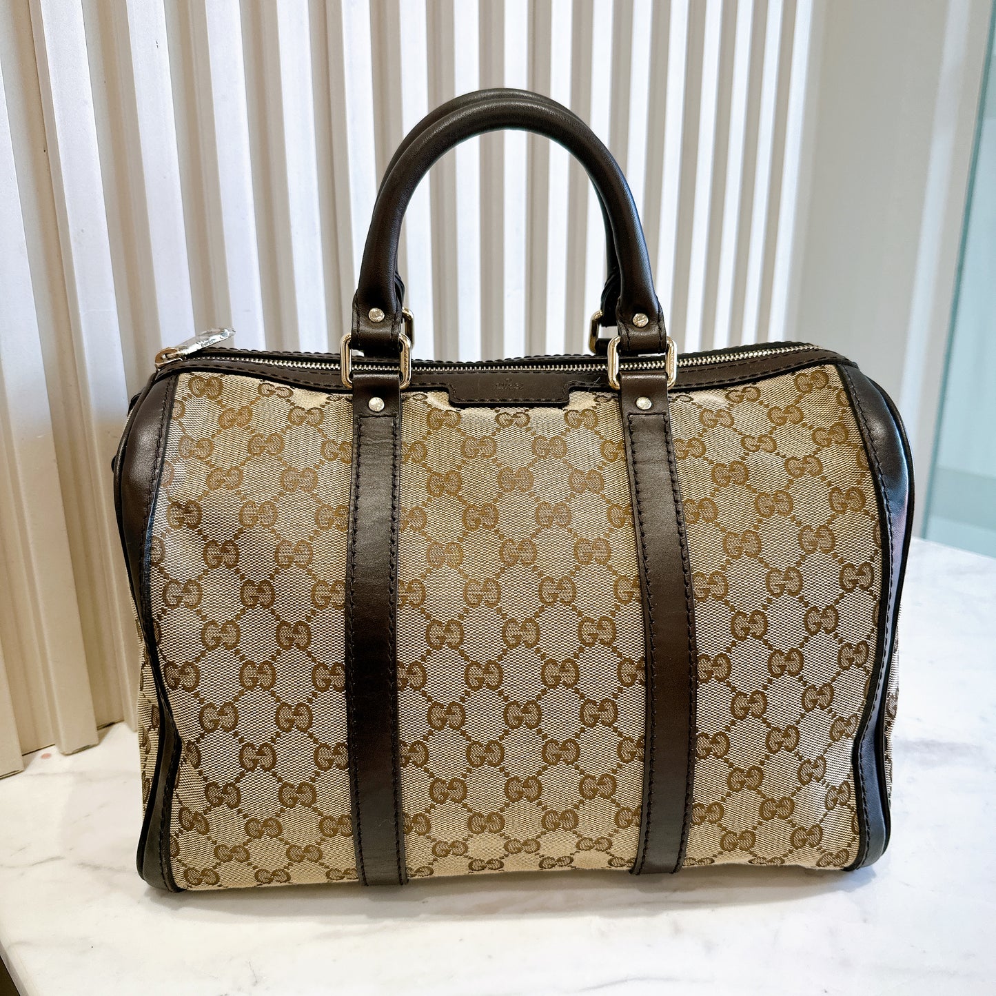 Gucci Canvas Boston Bag