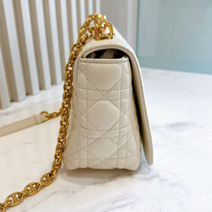 Dior Medium in Ivory Supple Cannage Calfskin