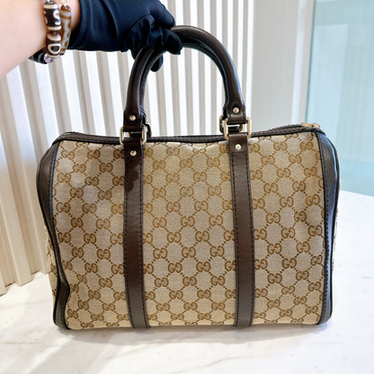 Gucci Canvas Boston Bag