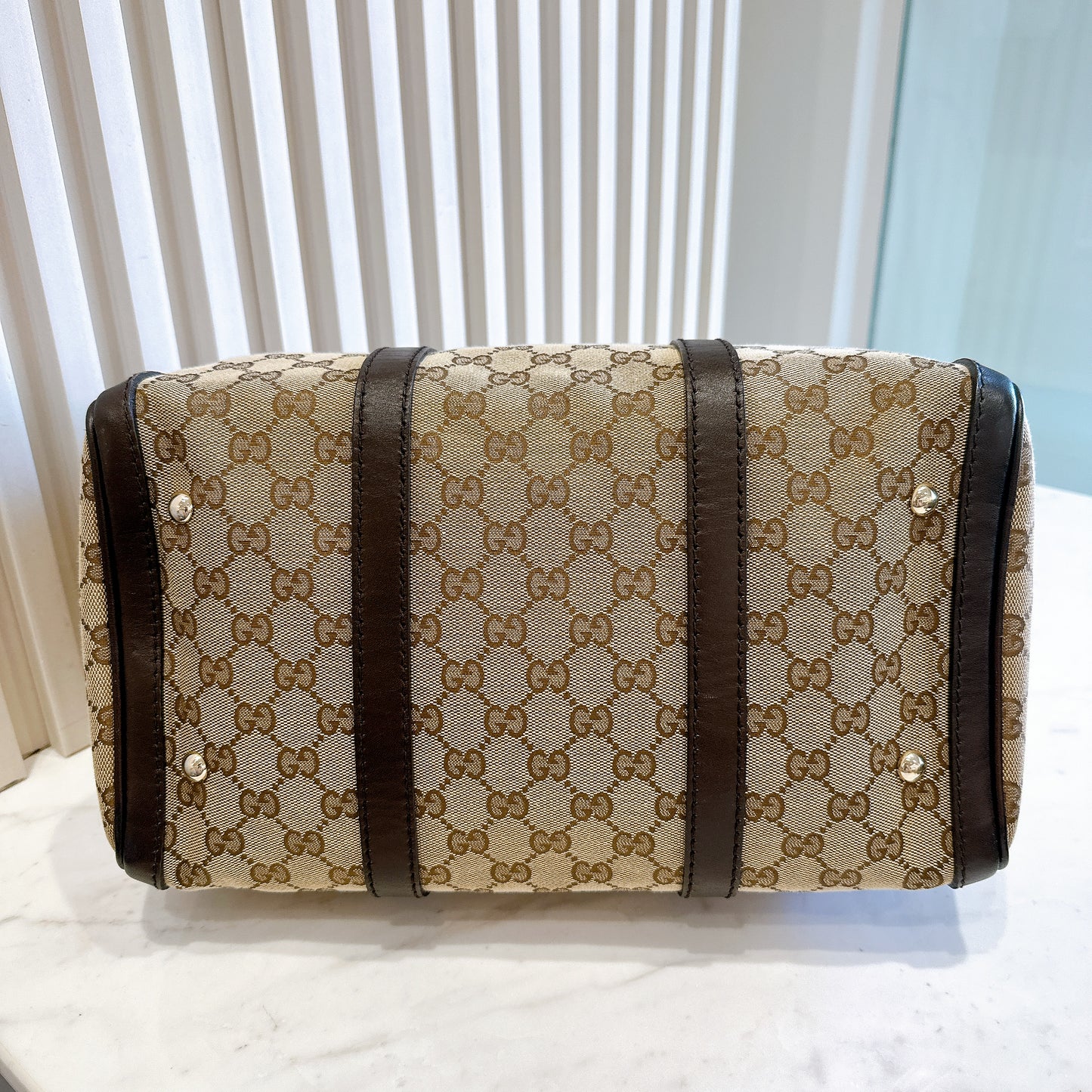 Gucci Canvas Boston Bag