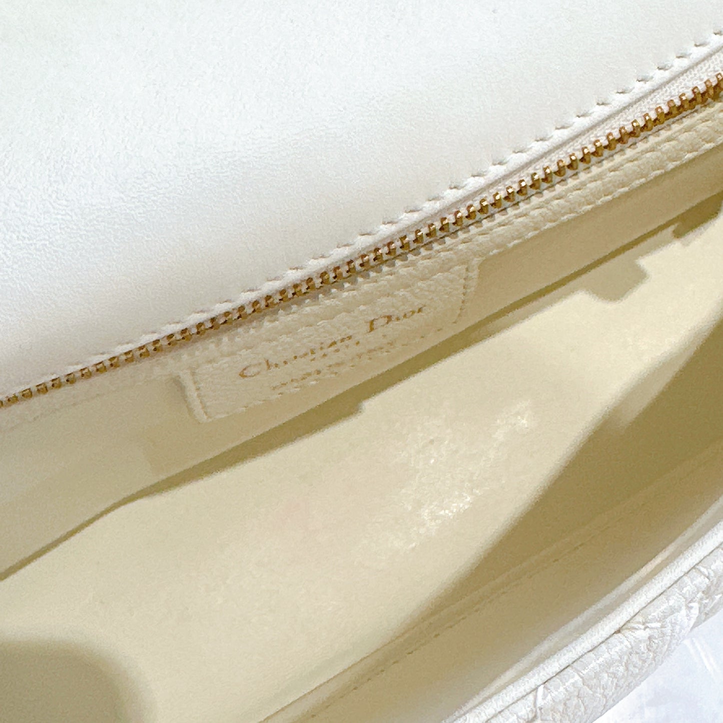 Dior Medium in Ivory Supple Cannage Calfskin