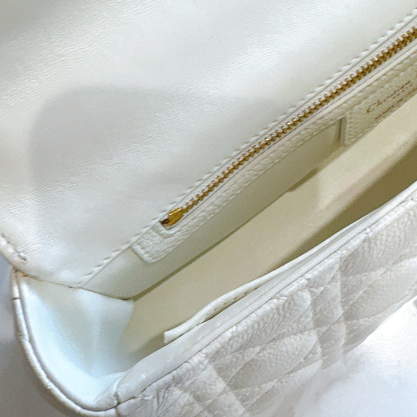 Dior Medium in Ivory Supple Cannage Calfskin