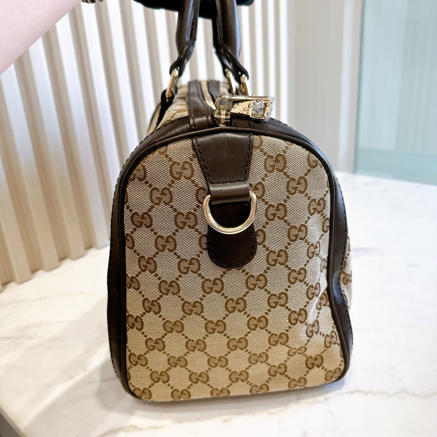 Gucci Canvas Boston Bag