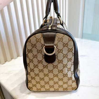 Gucci Canvas Boston Bag