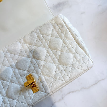 Dior Medium in Ivory Supple Cannage Calfskin