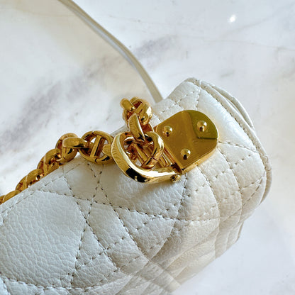 Dior Medium in Ivory Supple Cannage Calfskin