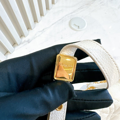 Dior Medium in Ivory Supple Cannage Calfskin