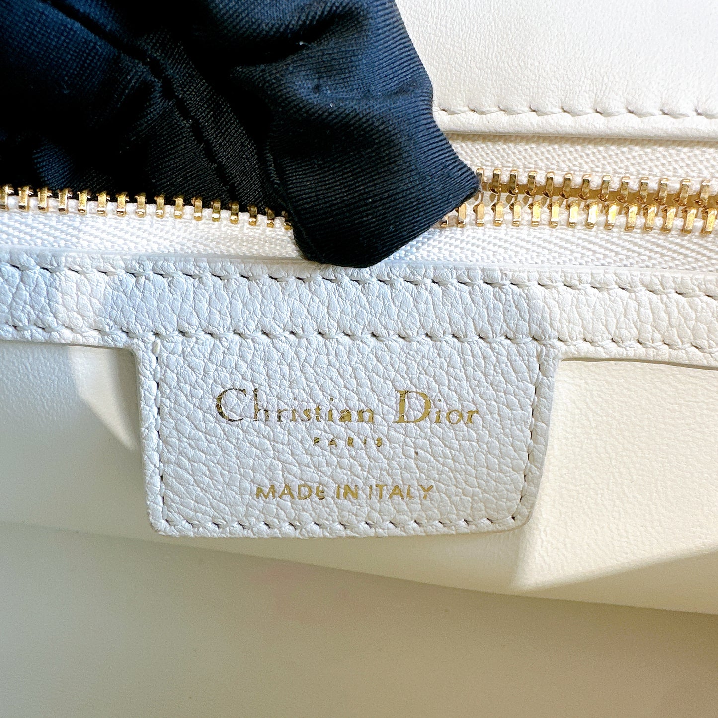 Dior Medium in Ivory Supple Cannage Calfskin
